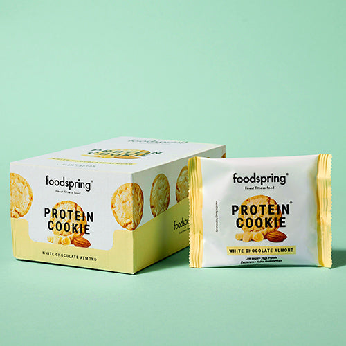 FOODSPRING COOKIE  AL CIOCCOLATO BIANCO E MANDORLE 50G